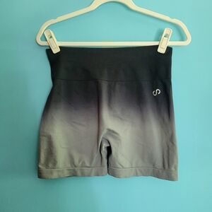 Curves N Combat Boots Women's  Contour Booty Scrunch Shorts Ombre Black Size XL